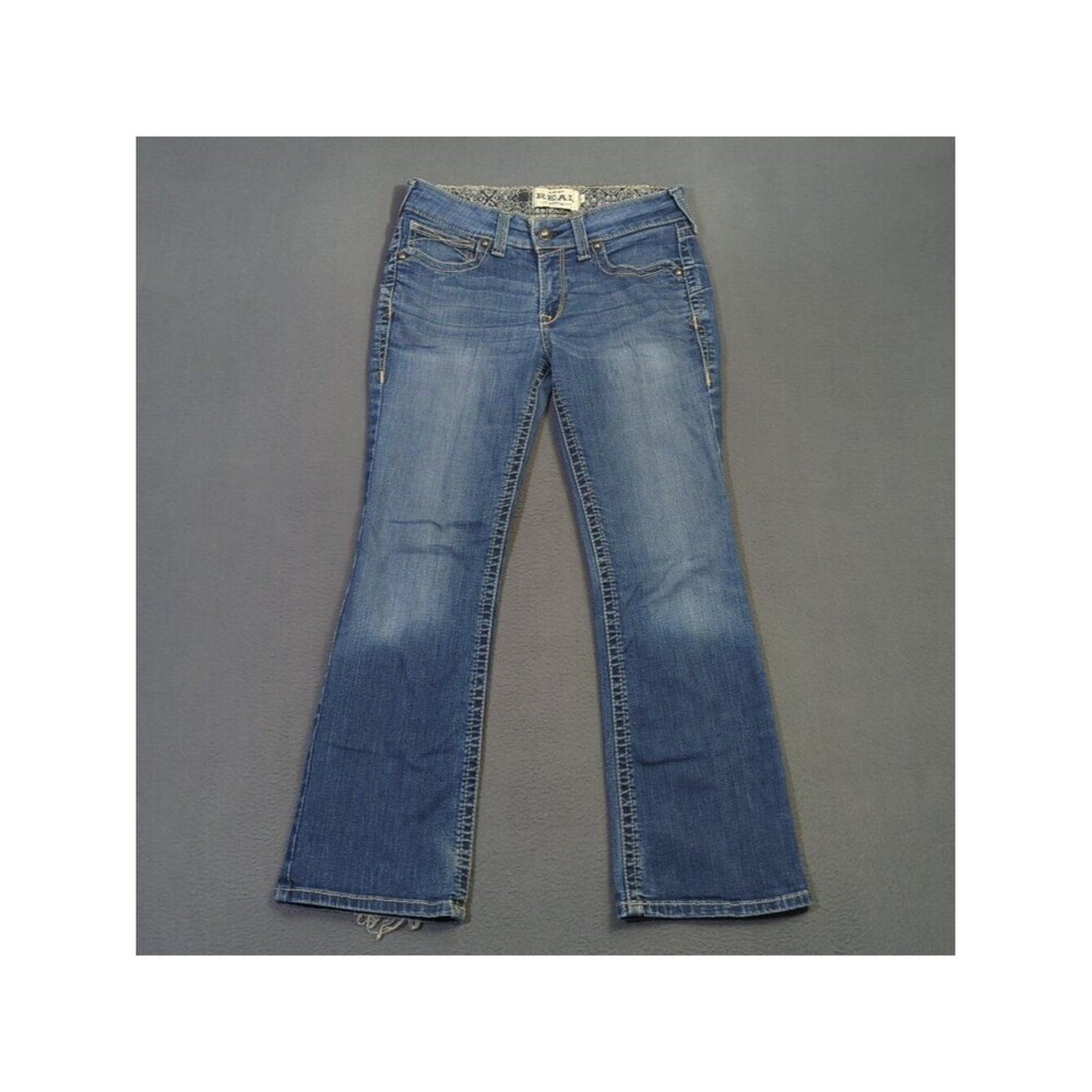 Ariat Jeans Women's 30S Blue R.E.A.L. Mid Rise Stretch Original Boot Cut Western